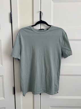 Vince Cotton Short Sleeve T-Shirt in Light Blue / Turquoise | 100% Cotton